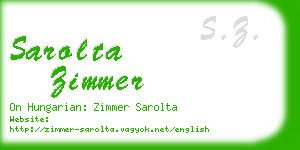 sarolta zimmer business card